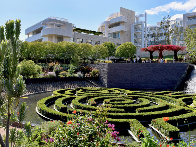 Robert Irwin's Central Garden at The Getty Center in Los Angeles, California