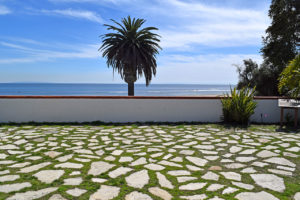 main courtyard at Adamson House in Malibu, California