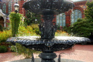fountain in the Enid A. Haupt Garden in Washington, D.C.