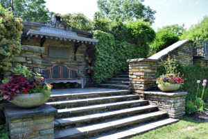 stairway down to Fountain Terrace at Dumbarton Oaks, located in Washington, D.C.