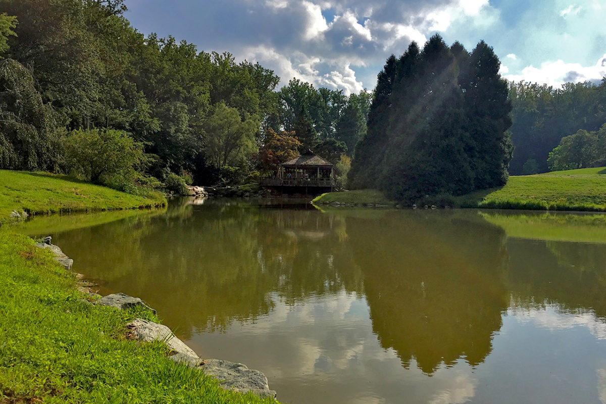 lake at Brookside Gardens in Silver Spring, Maryland