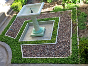 Inner Peristyle garden at The Getty Villa, located in Malibu, California