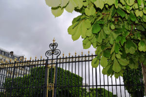 entrance gate at the Jardin du Luxembourg (Luxembourg Gardens) in Paris, France.