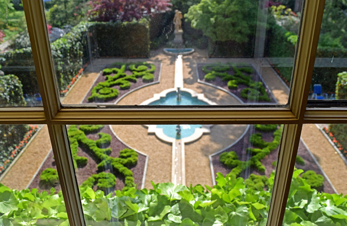 formal garden parterre at Hillwood Estate, Museum, & Gardens in Washington, D.C.