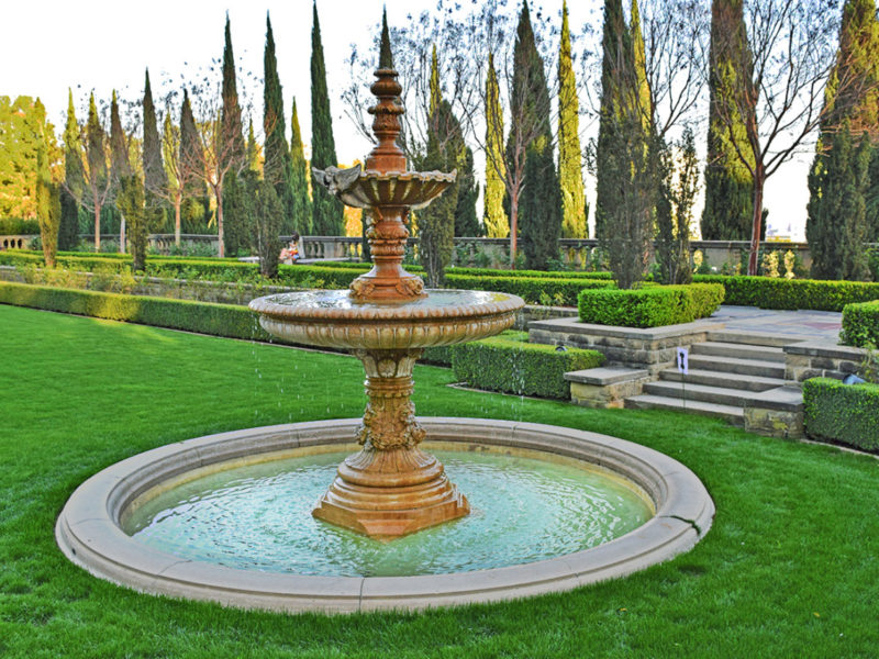fountain in Greystone Mansion & Gardens in Beverly Hills