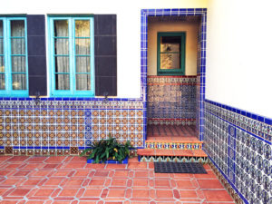 ornate ceramic tile accents at Adamson House in Malibu, California