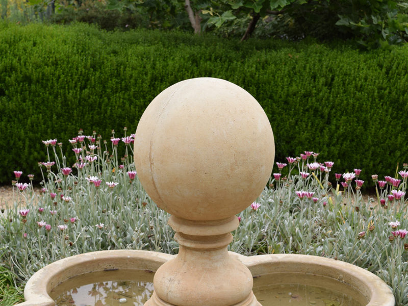 ornamental fountain at Arlington Garden in Pasadena, California.